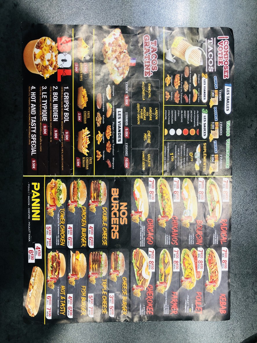 HOT AND TASTY FOODS menu 2
