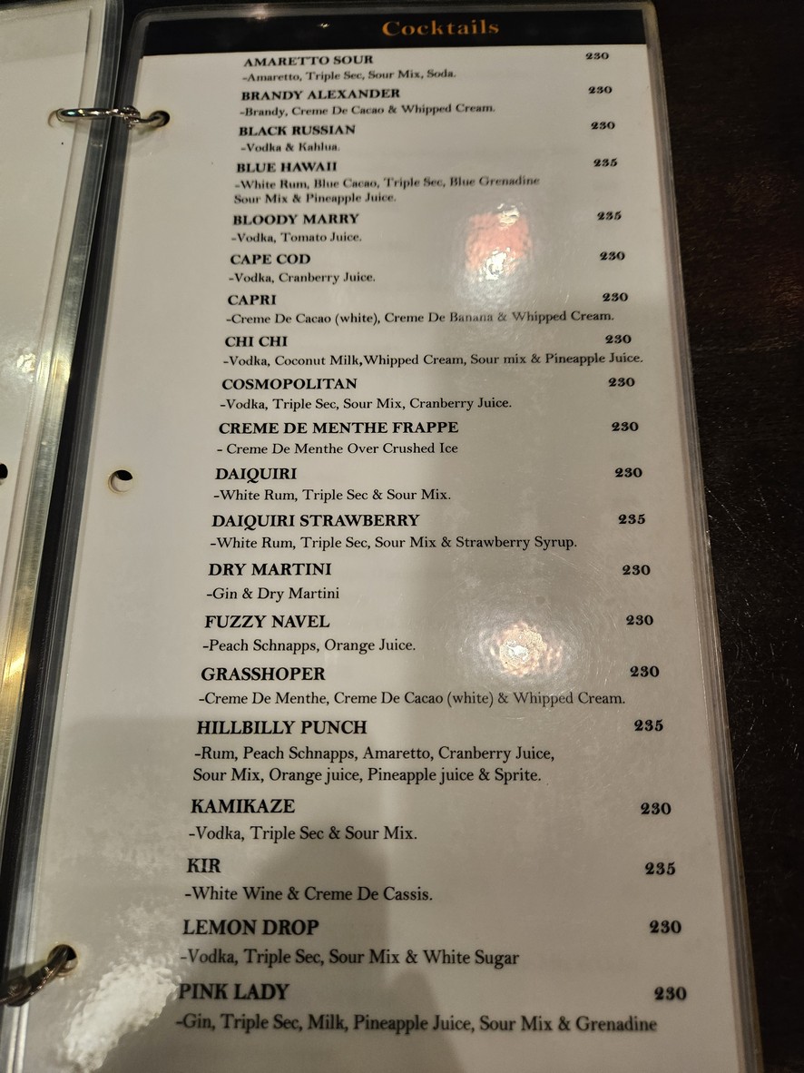 Ek-mai Bia Hao menu 1