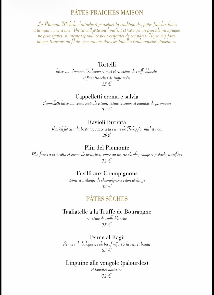 La Famiglia menu 2