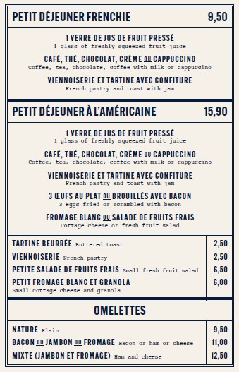 Le Bouquet d'Alesia menu 1