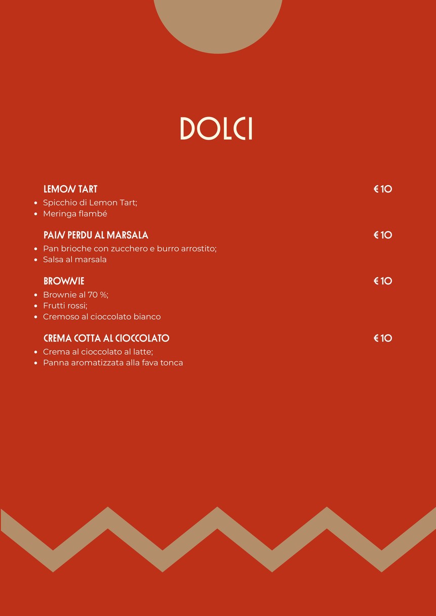 Vulcano Ponte Milvio menu 5