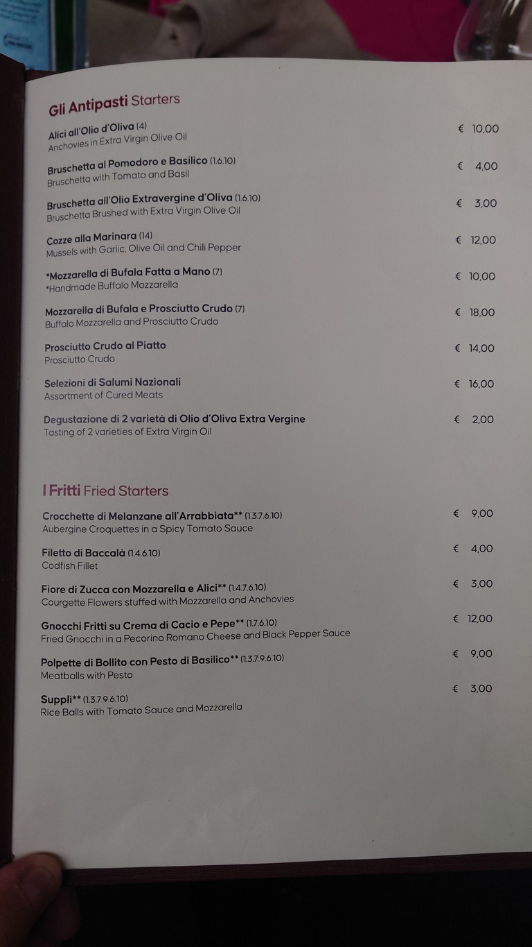 Trattoria Da Cesare al Casaletto menu 1