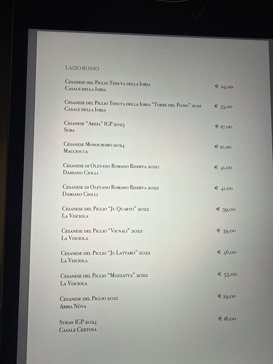 Trattoria Da Cesare al Casaletto menu 5