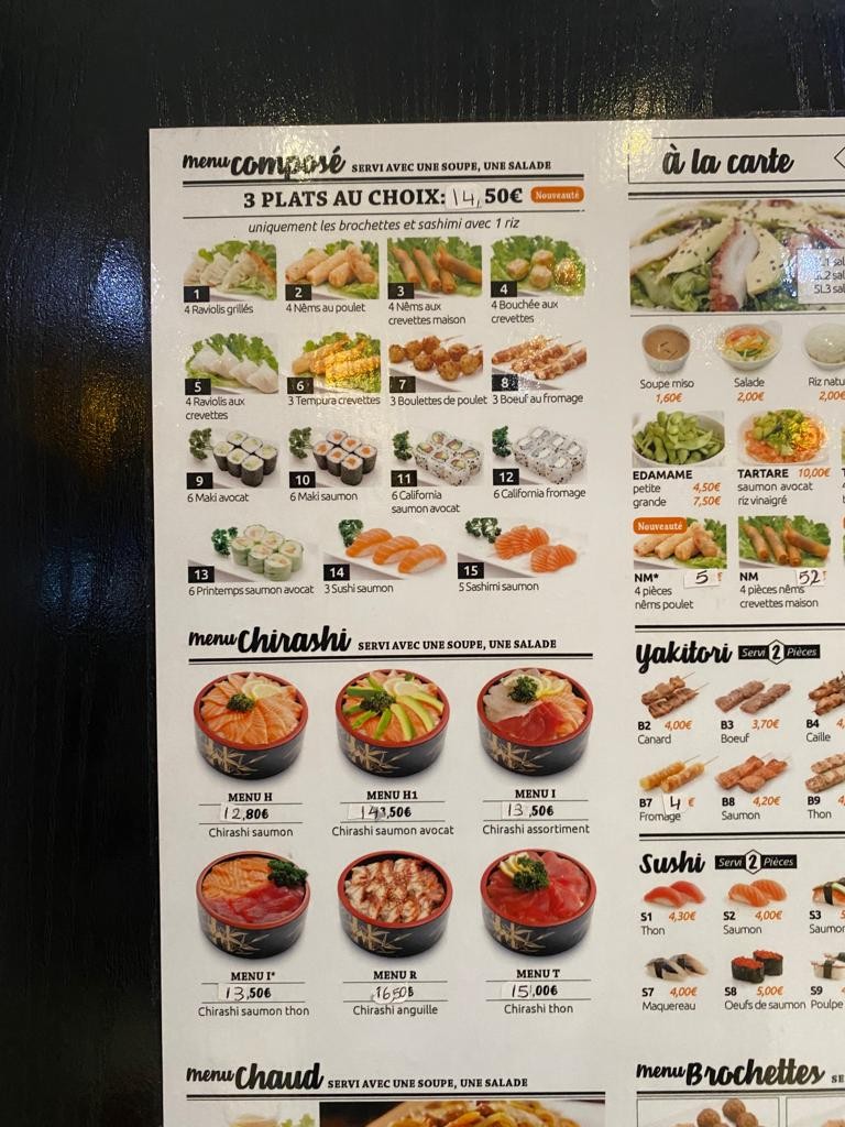 Tokyo Yaki menu 2
