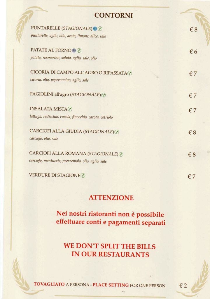 Osteria da Fortunata - Baullari menu 4