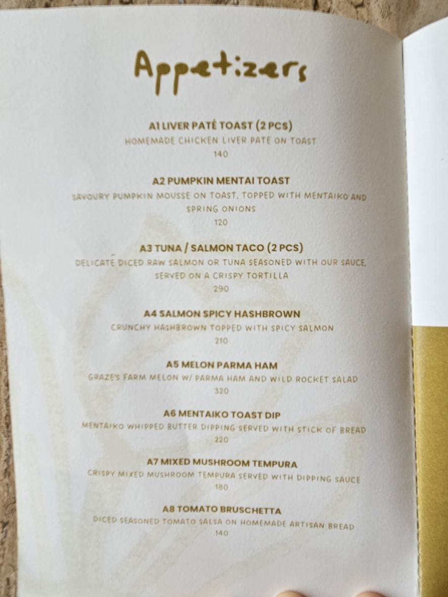 Graze BKK menu 1