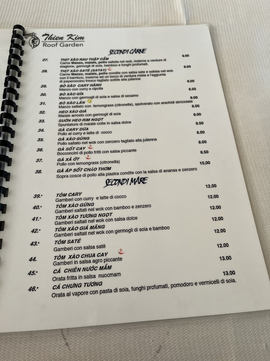 Ristorante Vietnamita Thien Kim Roof Garden menu 3