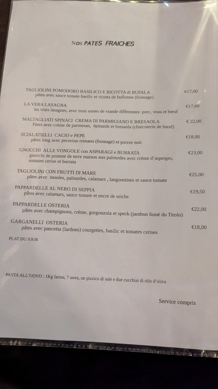 L'Osteria Dell'Anima menu 2