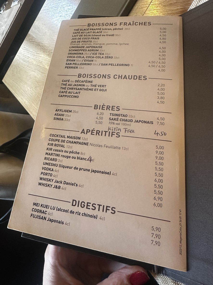 Au Bol de Riz menu 9