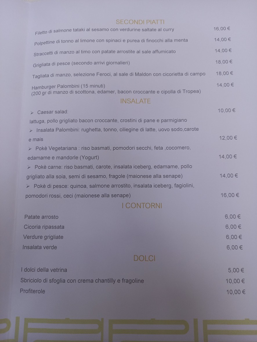 Caffè Palombini menu 2
