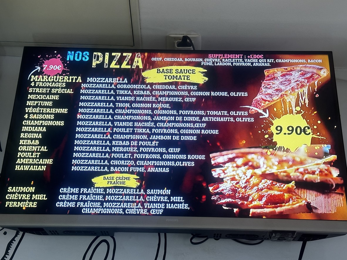 Street sandwich menu 1