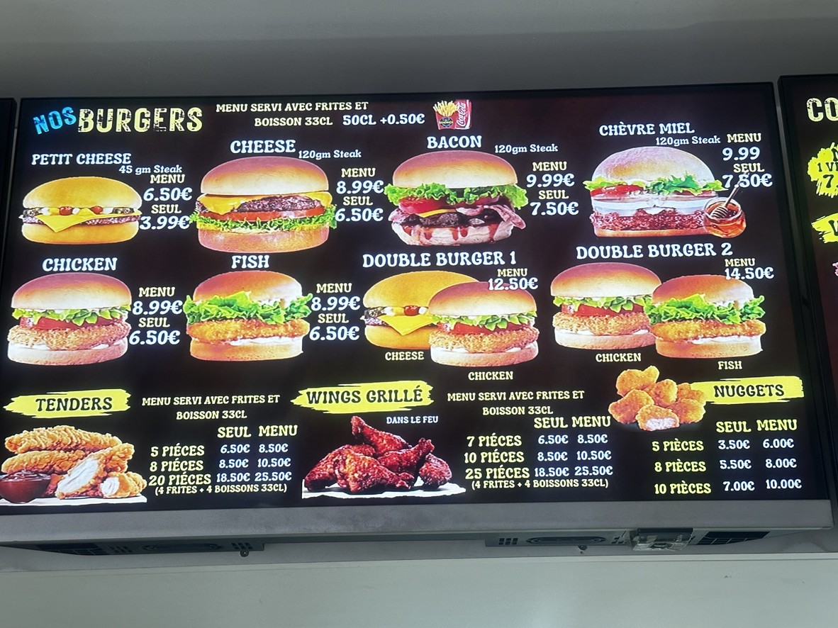 Street sandwich menu 2