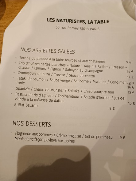 Les Naturistes – Restaurante