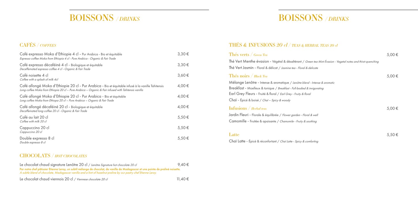 Lenôtre menu 4