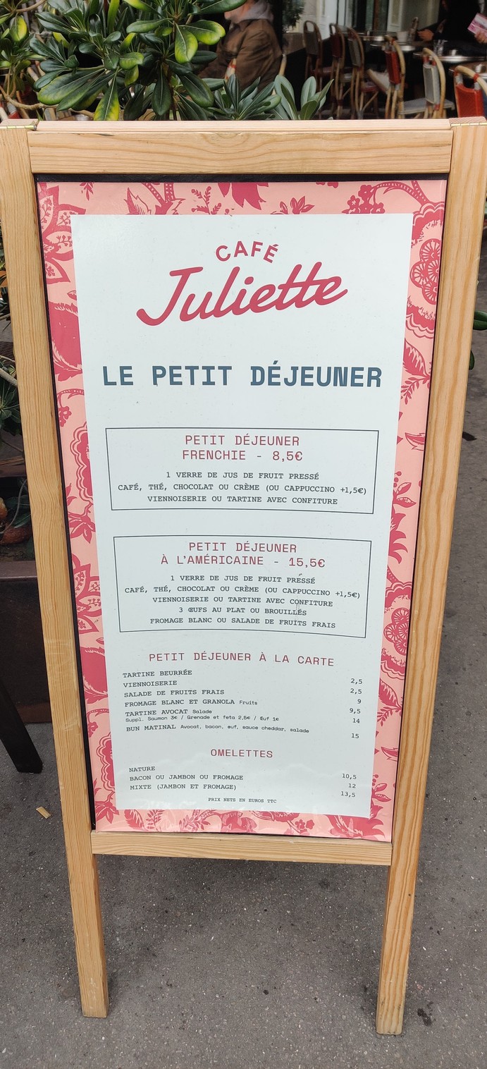 L'Usine de Charonne menu 2