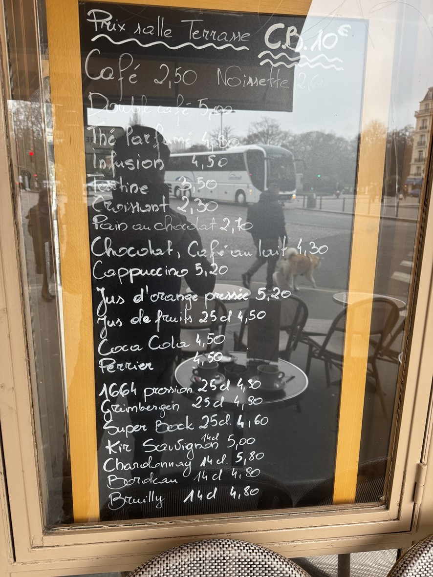 Le Marigny menu 2