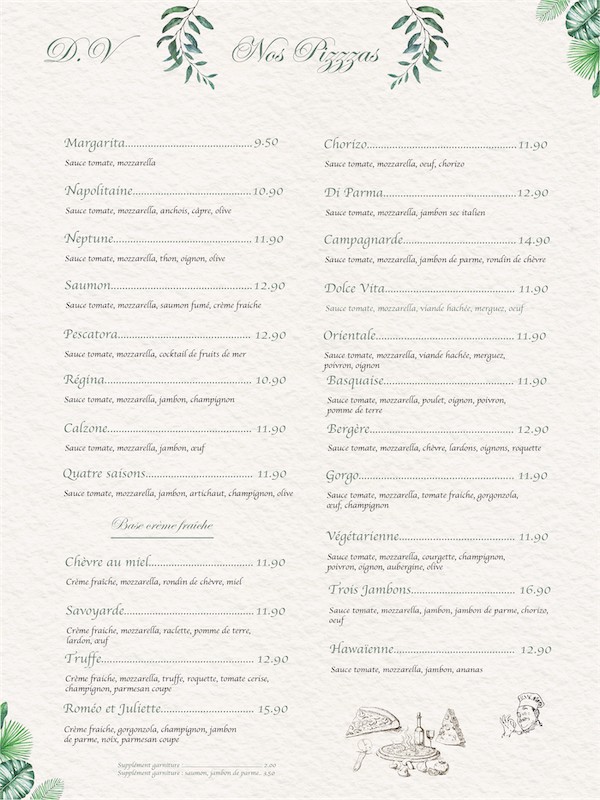 La Dolce Vita menu 1