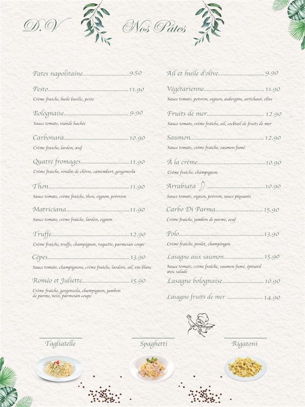 La Dolce Vita menu 2
