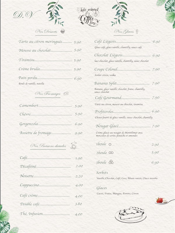 La Dolce Vita menu 3