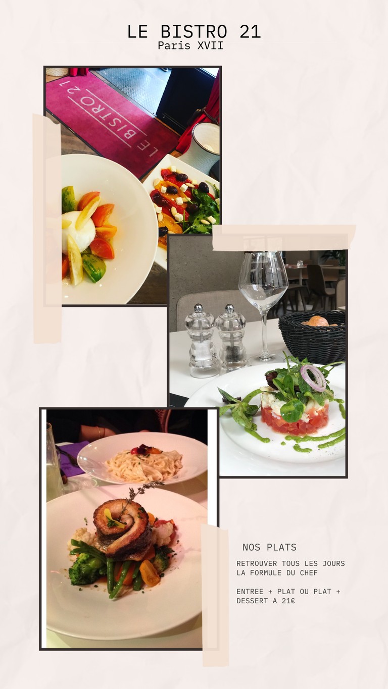 Le bistro 21 menu 1