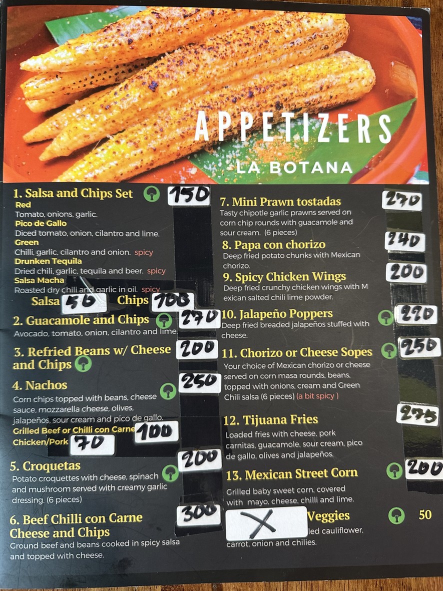 Tacos & Salsa Mexican Bar and Restaurant menu 1