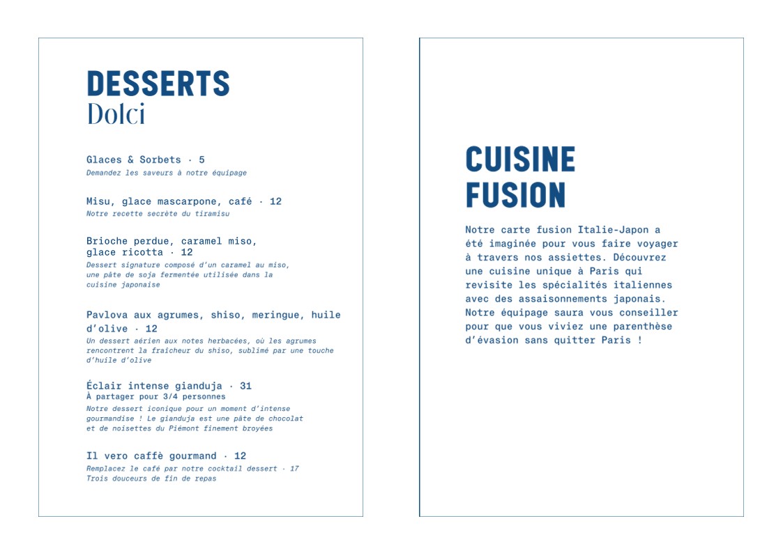 Riviera Fuga menu 4