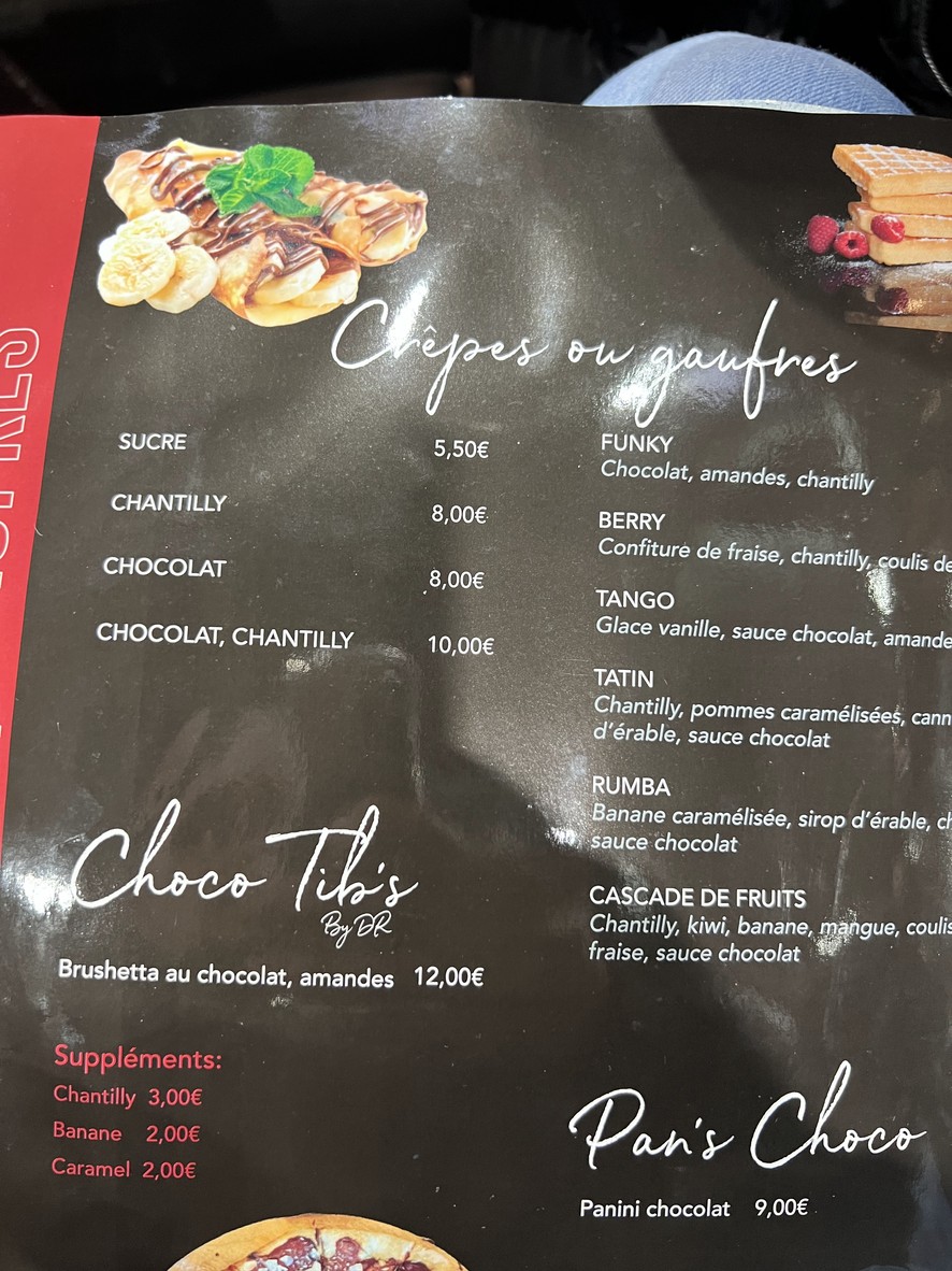 Tib's menu 5
