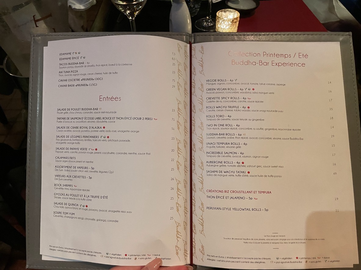 Buddha-Bar menu 2