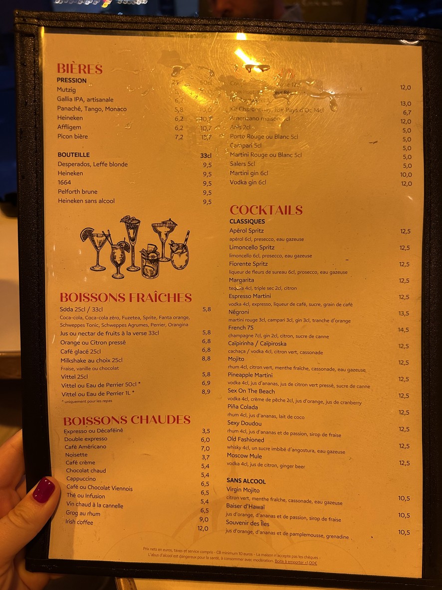 Le Grand Palais menu 4