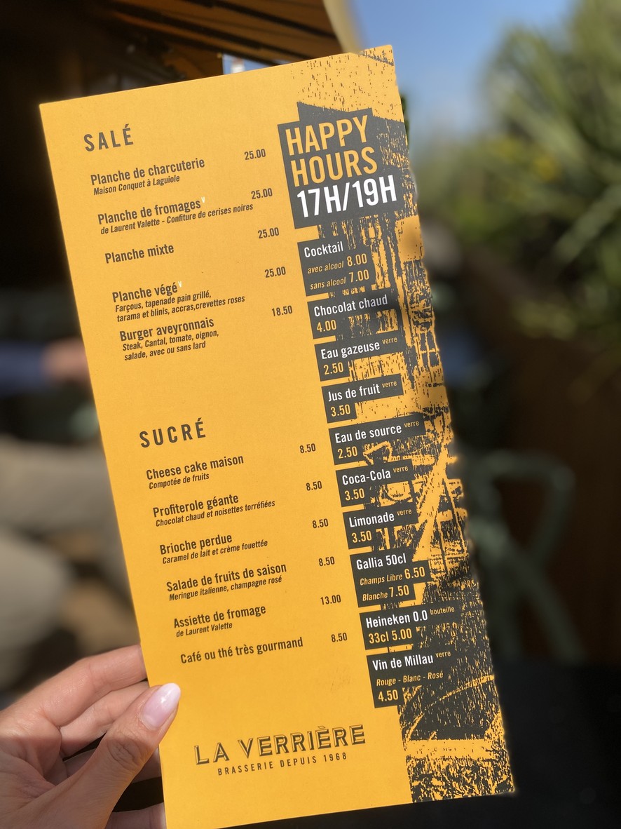 Brasserie La Verrière menu 2
