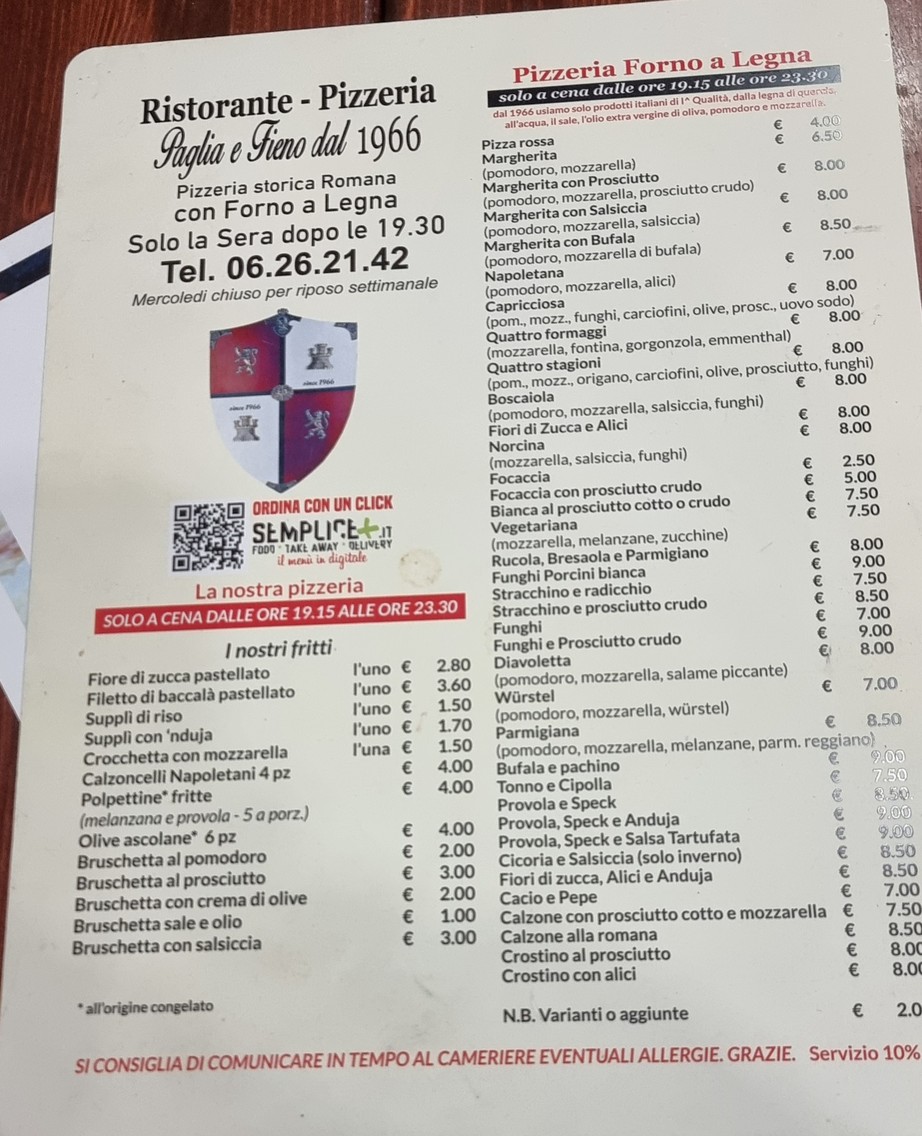 Paglia e Fieno 🥩🍕🍟❤ menu 1