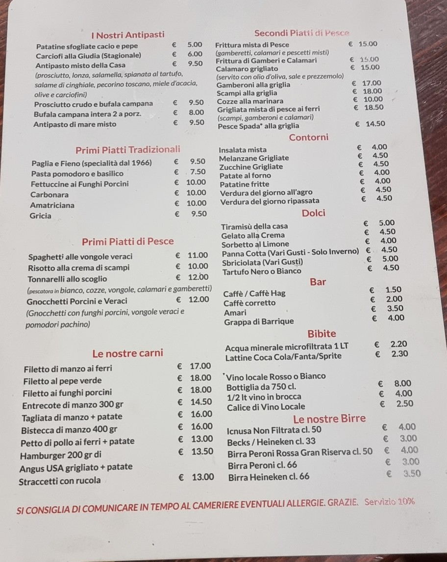 Paglia e Fieno 🥩🍕🍟❤ menu 2