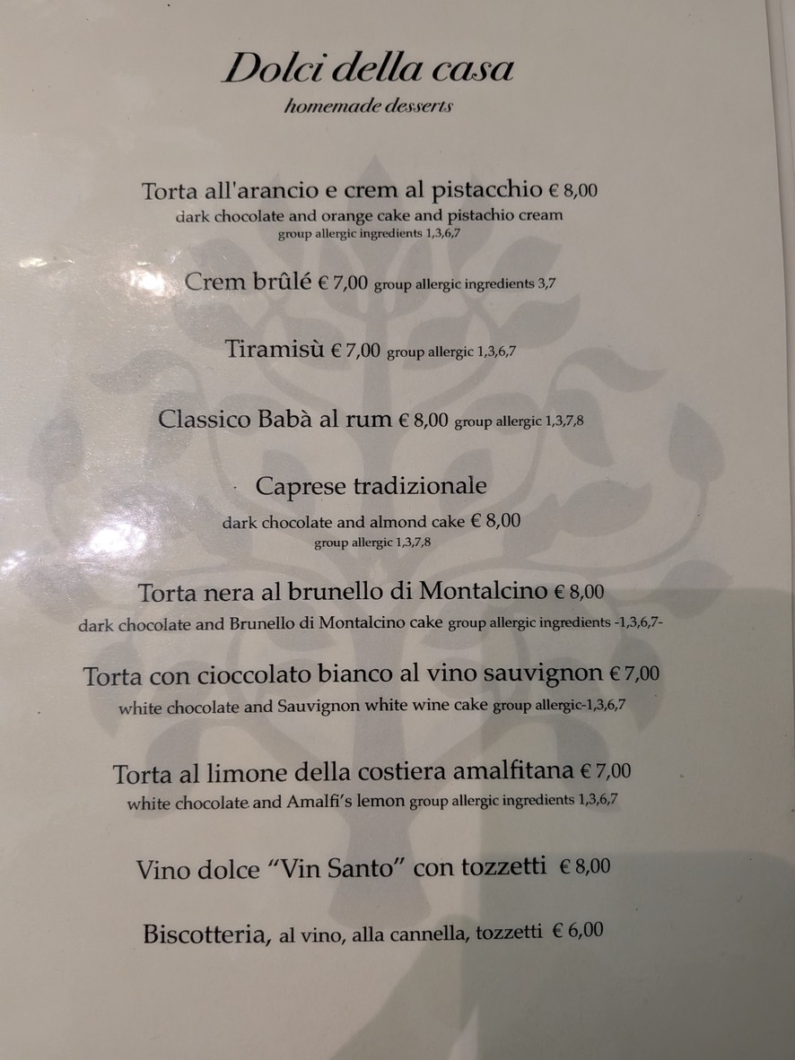 Est Artigiani del Gusto menu 4