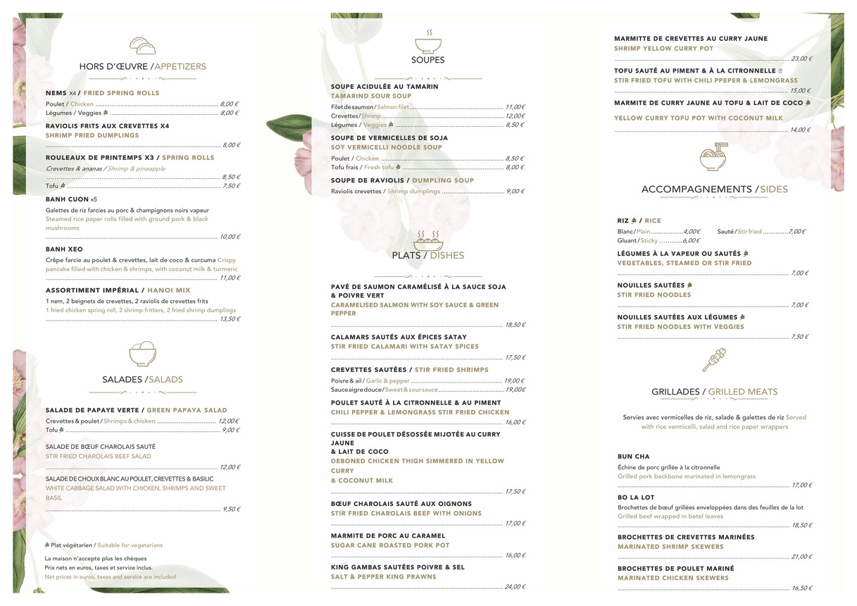 Hanoi menu 2