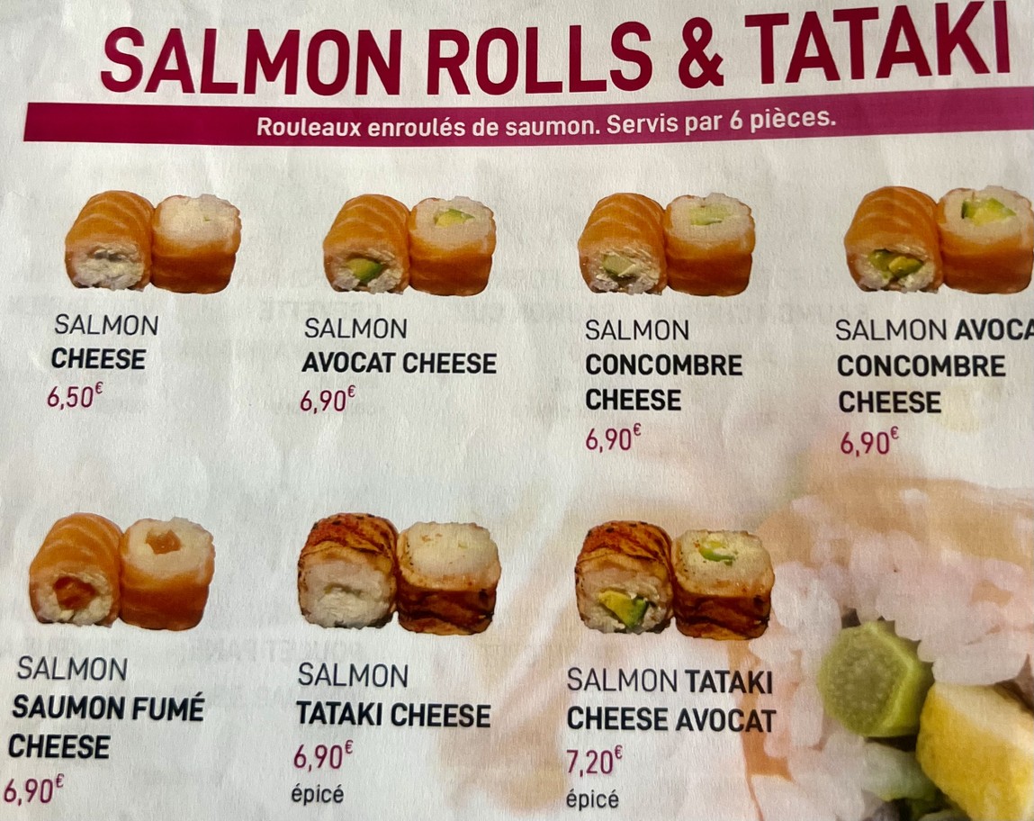 NIPPON NROLL menu 2