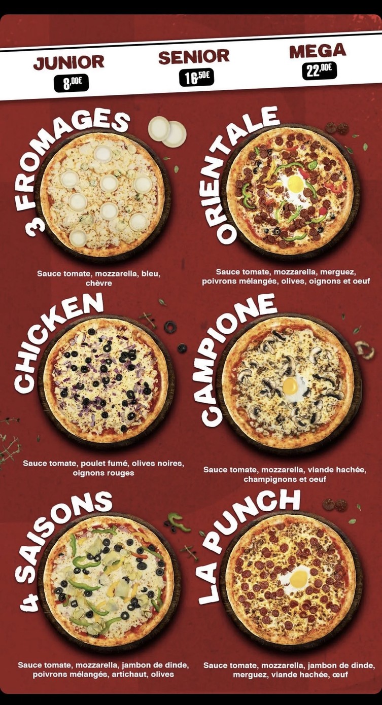 Pizza Punch Epinay menu 4