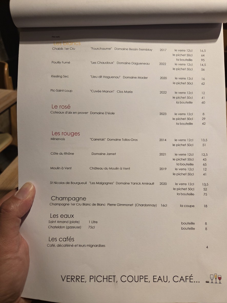 Le Villaret menu 2