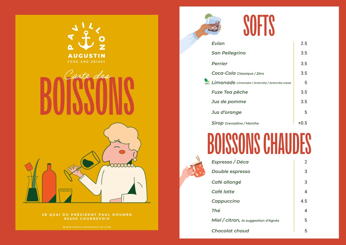 Le Pavillon Augustin menu 2