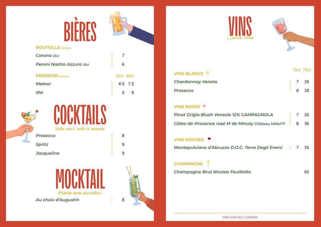 Le Pavillon Augustin menu 3
