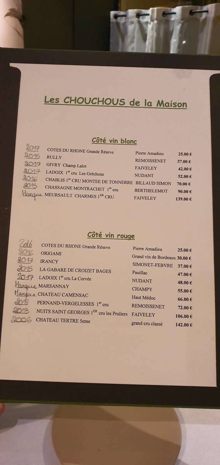 La Bourgogne menu 3
