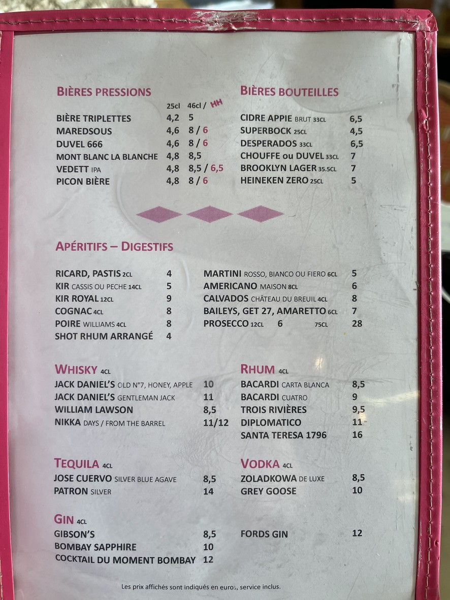 LES TRIPLETTES DE BELLEVILLE menu 3