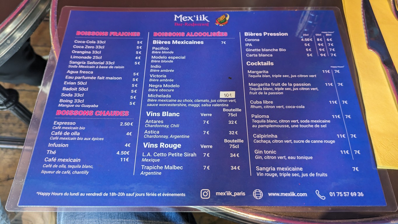Mex'iik menu 2