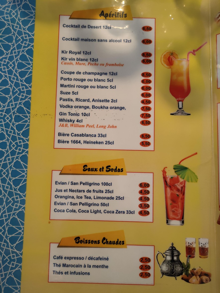 Le Palais d'Ali Baba menu 3