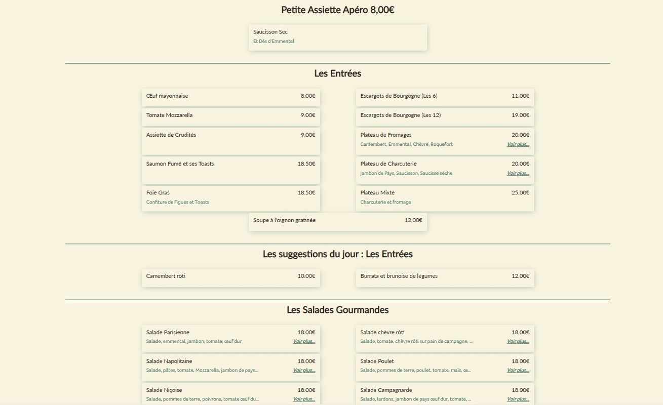 La Esmeralda menu 1
