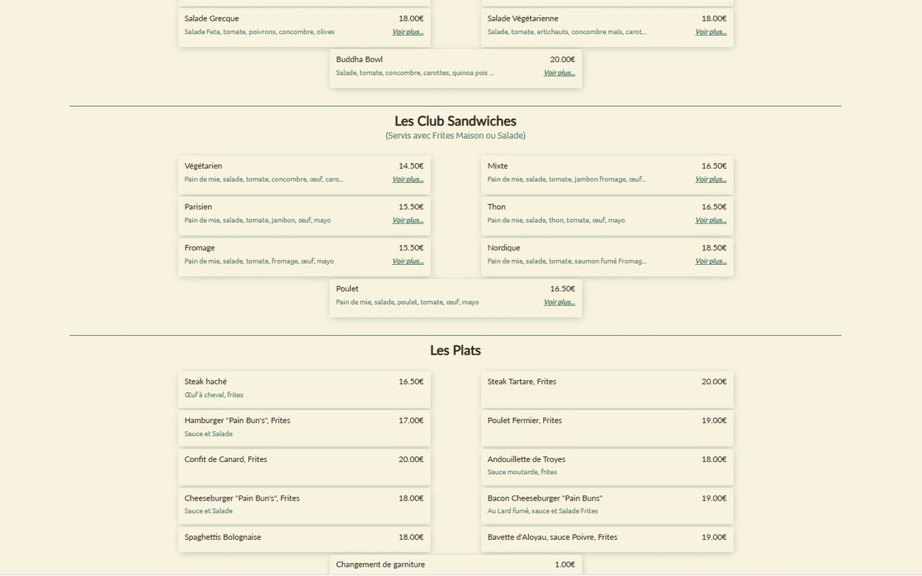 La Esmeralda menu 2