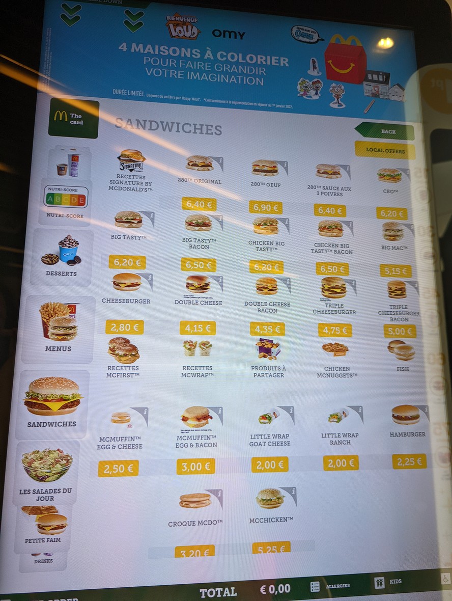 McDonald's menu 2