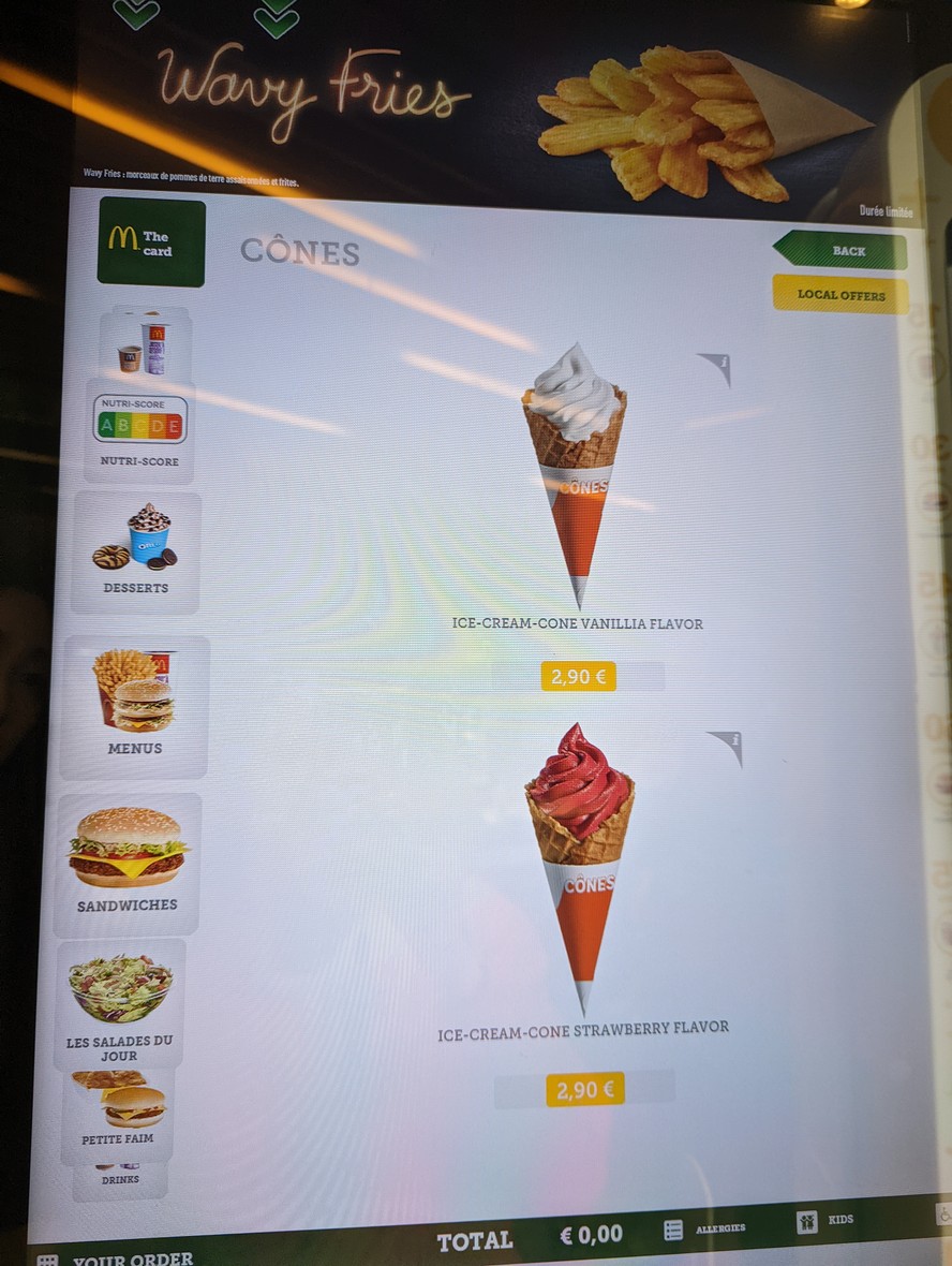 McDonald's menu 3