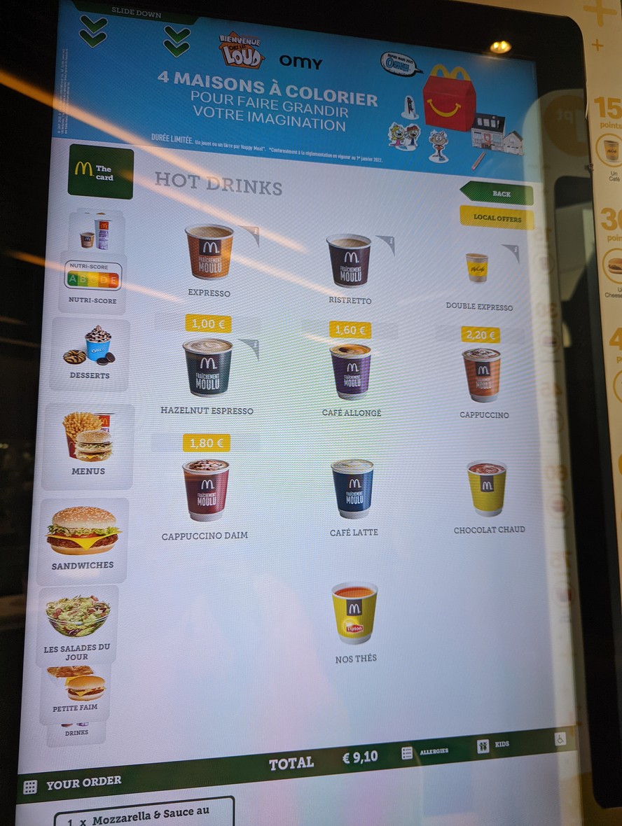 McDonald's menu 4