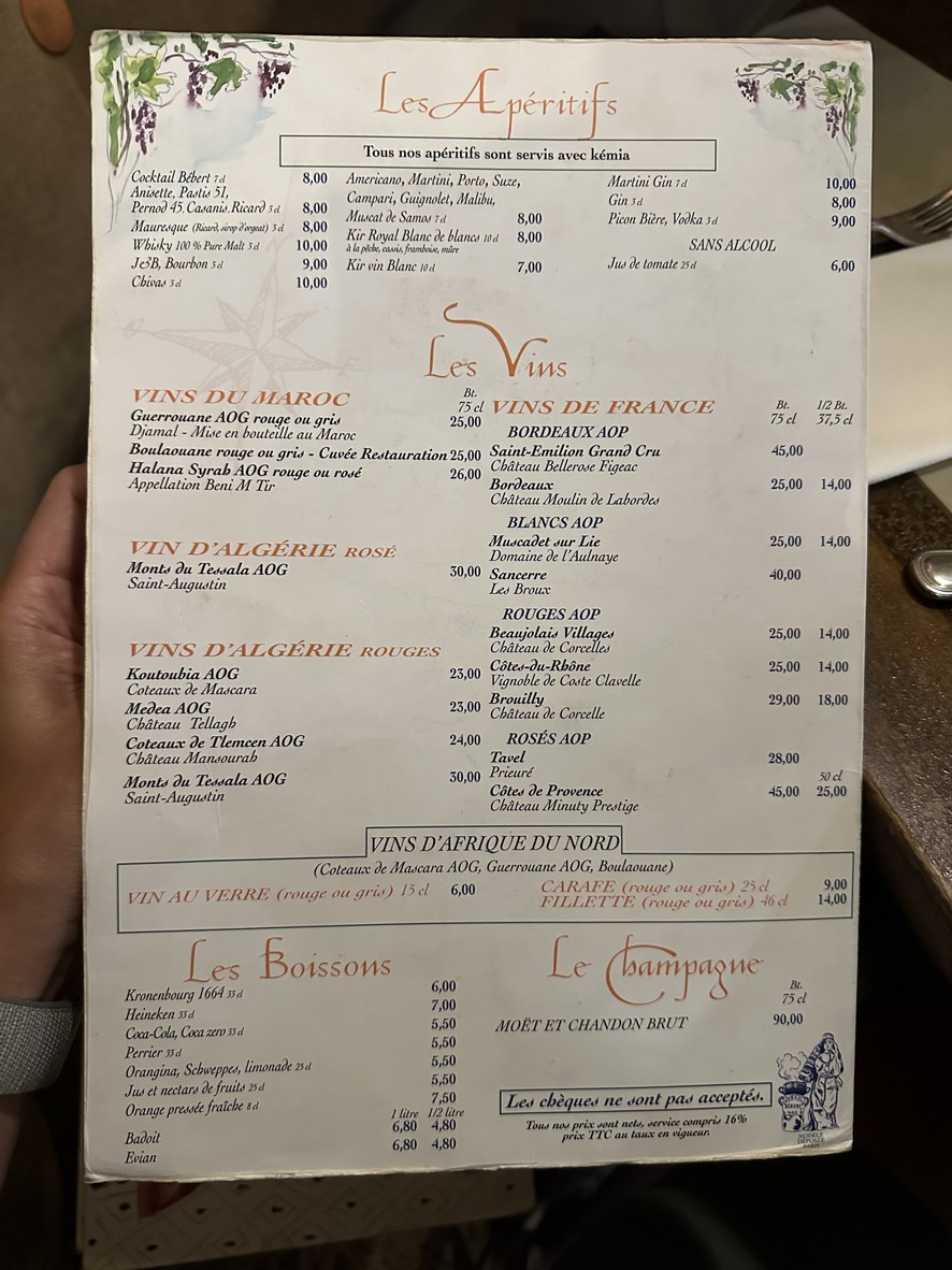 Chez Bébert menu 3