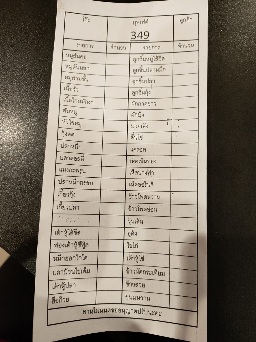 Cha bu Cha bu Nang Nai Ratchawat menu 1